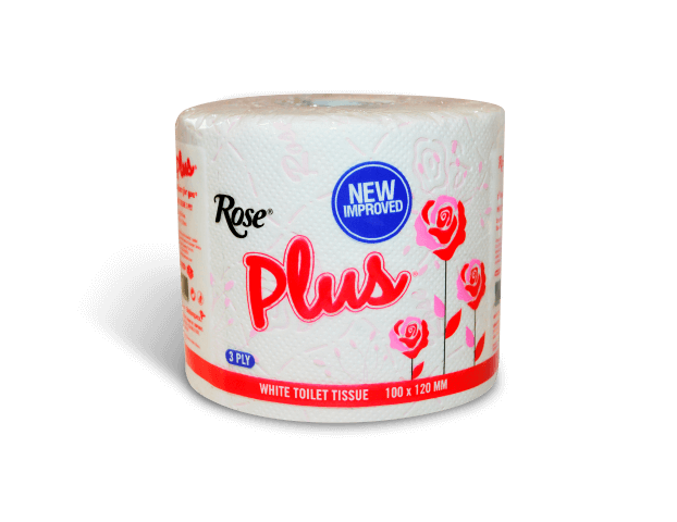 Rose Plus White Toilet Tissue Blue